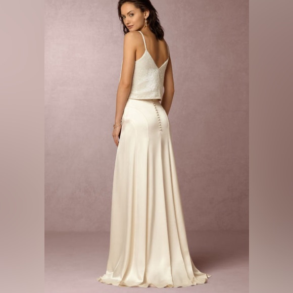BHLDN Catherine Deans Danielle skirt in crème - Picture 4 of 6